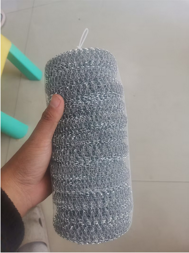 Galvanized Mesh Knit Metal Wire Sponge Pot Scourer