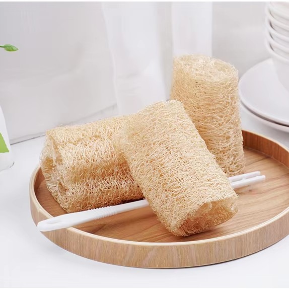 ผู้ช่วยทำความสะอาดห้องครัว แปรงถ้วยใยบวบธรรมชาติ