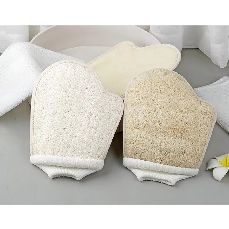 ถุงมือห้องอาบน้ำ loofah ทำความสะอาดจานล้างฟองน้ำ